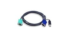 Image of ATEN 2L-5202U KVM-kabel VGA USB, zwart, 1,8 m