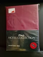 Image of HOTEL COLLECTION KING SIZE DUVET COVER (CLARET) *** NEW & SEALED ***