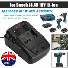 Image of For Bosch 14.4V -18V Lithium Ion Battery Charger AL1820CV AL1860CV BAT607 BAT609