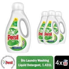 Image of 4x Of 53 Washes Persil Bio Laundry Washing Liquid Detergent 1.431L, Total 212 W