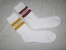 Image of BRAND NEW BEN SHERMAN Mens Ribbed Sports Socks White 2 Pairs BY