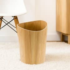 Image of Wastebasket Waste Paper Bin Wooden Paper Basket Wood Trash Can Paper Bin