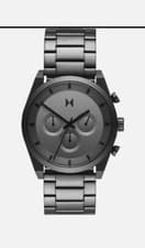 Image of MVMT Elements Dark Carbon. Chrono Gun Metal Dark Grey Watch. New