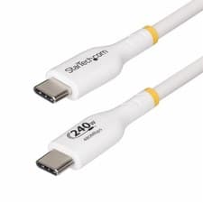 Image of StarTech.com 3m White USB-C Charging Cable USB-IF Certified USB C Cable 240W PD