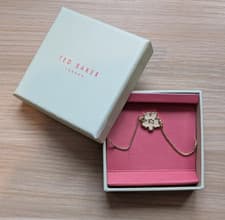 Image of Ted Baker Flower Blossom Bracelet Gold Beige Brand New with Tags