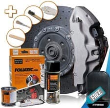 Image of Brake Caliper Foliatec FT2172 High Temp Silver Engine Paint Lacquer Kit. +M