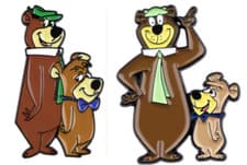 Image of Yogi Bear and Boo-Boo enamel pin badges