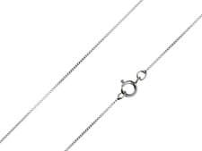 Image of 9ct White Gold Necklace Chain Curb Diamond Cut Polished 16in-20in Made in Italy