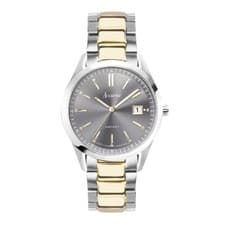 Image of Accurist Everyday 40mm Mens Round Silver Analogue Watch with Two Tone Bracelet