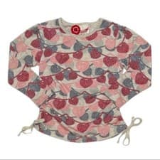 Image of NWT Sz 12 Paper Wings Knitted Heart Garland Drawstring Tee Shirt Top Shirt