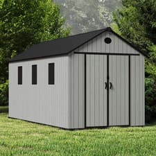 Image of 16x8 12x8 8x8FT Plastic Garden Tool Storage Shed Outdoor Lockable Bike Bin House