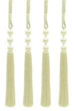 Image of DÉCOPRO Tassel Tieback, Style# TB3BALL9, Color# A2 - Cream Ivory [Set of 4]