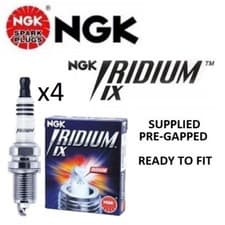 Image of NGK IRIDIUM IX SPARK PLUGS x 4 - BR9EIX SOLID TYPE - STOCK CODE 3089