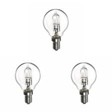 Image of 3x Low Energy Halogen Golf Ball 28W (equivalent to 40 watt) E14 dimmable