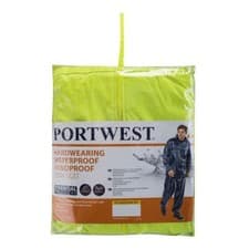 Image of Portwest Essentials Rainsuit (2 Piece Suit) Waterproof Lightweight L440