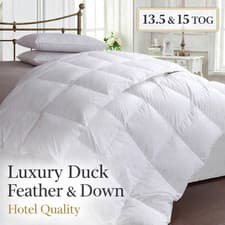 Image of Luxury Duck Feather & Down Duvet Quilt 13.5 & 15 Tog Bedding Hotel Quality