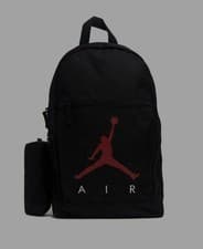 Image of Air Jordan Kids Jumpman Backpack and Pencil Case Black & Red 19L
