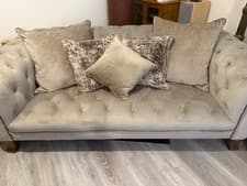 Image of Reduced! NEW Alexander & James Somerset Sofa, 3-Seats grey / platinum