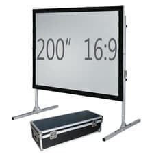 Image of 200" Fast fold projection screen, Front and rear, 16:9 HD Fast Fold Fixed/framed