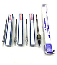 Image of Bosch Glow Plug Set With Beru Pressure Sensor For Vauxhall Astra J 2.0 CDTi MK 6