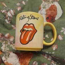 Image of The Rolling Stones Tea Coffee Mug 2022 Bravado Licensed Tongue Lip Logo