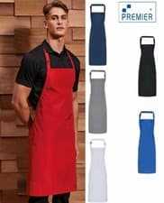 Image of Premier Quality Waterproof Bib Apron - Restaurant Salon Cooking Waiting Workwear