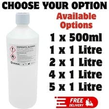 Image of Isopropyl Alcohol 99.9% Pure IPA Isopropanol Cleaning Disinfectant 500ml - 5L UK