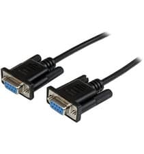 Image of StarTech.com 1m Black DB9 RS232 Serial Null Modem Cable F/F - DB9 Female to Fema