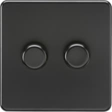 Image of Knightsbridge SF2182MBB Dimmer/Switch 2G 2Way 10-200W