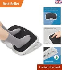 Image of Memory Foam Foot Stool with SmartFit Ergonomics - Perfect for Office & Home Use