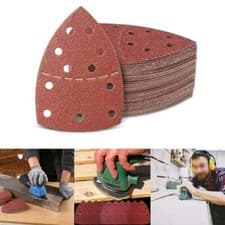 Image of 40X Abrasive Sanding Sheets For Bosch PSM 100A Detail Palm Sander 40-180 Grit UK