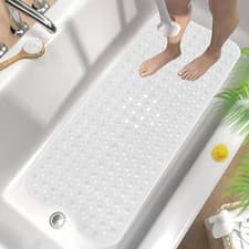 Image of Extra Large Non Slip Bath Mat Bathtub Bathroom Strong Suction Rubber Shower Mat