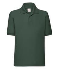 Image of Fruit of the Loom Kids Poly/Cotton Pique Polo Shirt - Children's Plain Blank Tee
