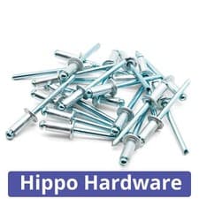 Image of 4.8mm 5mm 6mm 6.4mm Aluminium Steel Pop Rivets Dome Head Open End Blind