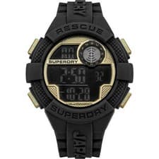 Image of Mens Wristwatch SUPERDRY RADAR SYG193 Silicone Camouflage Military Black White