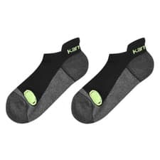 Image of MENS KARRIMOR 2 PACK RUNNING PADDED TRAINING ANKLE SOCKS BLACK FLUO 7-11