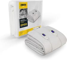 Image of Zanussi Electric Blanket, Heated King Fitted Underblanket, 9 Heat Settings, Low