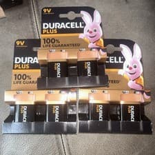 Image of 6 x Duracell Plus 9V PP3 Alkaline Batteries  6LR61 RRP £10 for two 