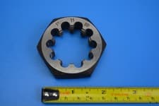 Image of 1" - 11 BSP Carbon Steel Die Nut. NOS. 1 Inch. Approx 2" across flats.