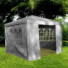 Image of Gazebo With Sides Garden Marquee PE Awning Beach Party Camping Tent Canopy 3x3m