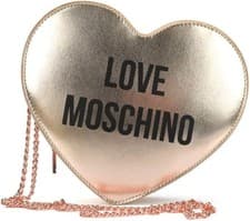 Image of LOVE MOSCHINO Womens Rose Gold Heart Chain Cross Body Bag BNWOT