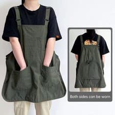 Image of Unisex Waterproof Adjustable Double Sided Chef Apron Pure Colour Kitchen Wear