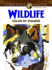 Image of Creative Haven Wildlife Color by Number Coloring Book