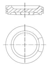 Image of 1X MAHLE 0330401 Piston For VW Golf AUDI A3 A4 A6 SKODA Octavia SEAT Leon - 1.8T