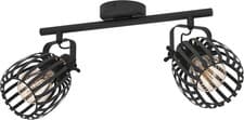 Image of Eglo Ceiling Light Fixture Girona, 2-Flame Swivel Spots Ceiling lamp, Black and