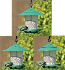 Image of Hanging Wild Bird Feeder Seed Nut Garden Feeding Station Birds Seed Dispenser