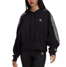 Image of Adidas - Women’s Adicolor Classics Cropped Hoodie - Black - Size UK8 - BNWT