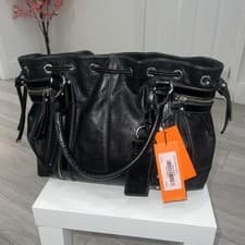 Image of Karen Millen Black Leather Bag BNWT