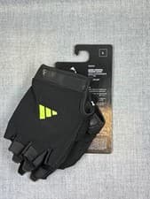 Image of Adidas Women’s Workout Gloves Large Wicking Green Logo NEW