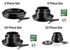 Image of TEFAL Ingenio Easy Cook & Clean Nonstick Frypan Saucepan Cookware Pots & Pan Set